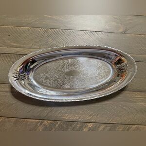 Krome Kraft Farber Bros New York Elegant Oval small Serving Tray